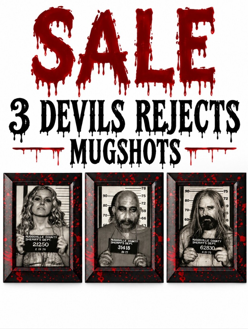 Devils Rejects Rob Zombie Horror Captain Spaulding Otis Baby Framed Print Set